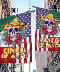 mexico flag cinco de mayo mexican skull bnn103f 7745