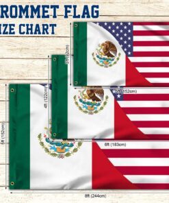 mexico flag mexican american grommet flag qtr240gf 2333