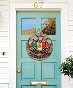 mexico pride round wooden sign love heart lnt370wd 2199