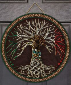 mexico round wooden sign pride lnt325wd 6366