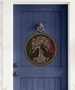 mexico round wooden sign pride lnt325wd 7848