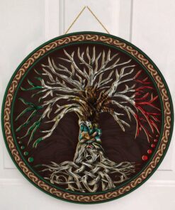 mexico round wooden sign pride lnt325wd 8844