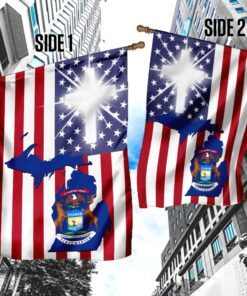 michigan flag god bless michigan ddh2000fv9 4140