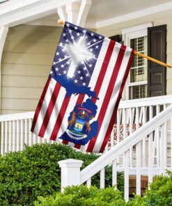 michigan flag god bless michigan ddh2000fv9 7532