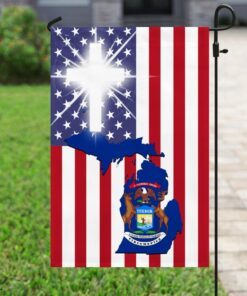 michigan flag god bless michigan ddh2000fv9 8393
