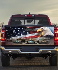 Military Tanks American Eagles Truck Tailgate Decal Sticker Wrap TRN1114TDv1