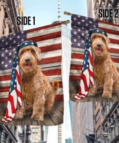 miniature goldendoodle dog flag charming dog ntb216fv40 1007