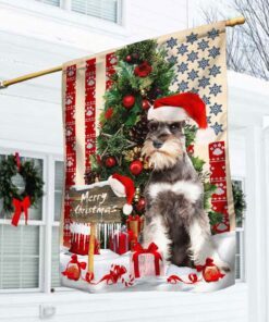 Miniature Schnauzer Christmas American Flag QNN565FV1