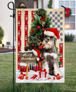 miniature schnauzer christmas american flag qnn565fv1 7328