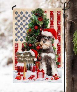 miniature schnauzer christmas american flag qnn565fv1 7904