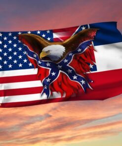 Mississippi Confederate States of America Eagle Grommet Flag LHA2128GF