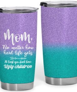 mom funny 20oz tumbler mint purple 8849