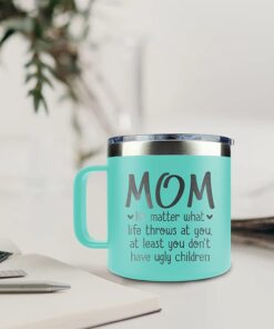 mom gifts gifts for mom from daughter son kid christmas gifts for mom from daughter, son, kids mom mug coffee mom birthday gifts present for mother 14 oz mug, mint 1213