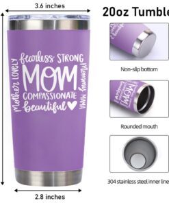 mom mama mommy 20oz tumbler purple 3685