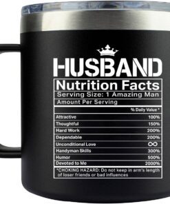 MONDAYSTYLE Gifts for Husband - Husband Mug 14 oz, Black