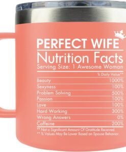 MONDAYSTYLE Gifts for Wife - Anniversary Gifts for Her 14 oz Mug, Orange