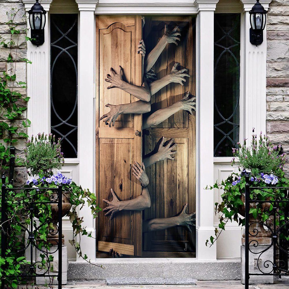 Monsters Behind The Door Halloween Door Cover TRL1231D - Image 4