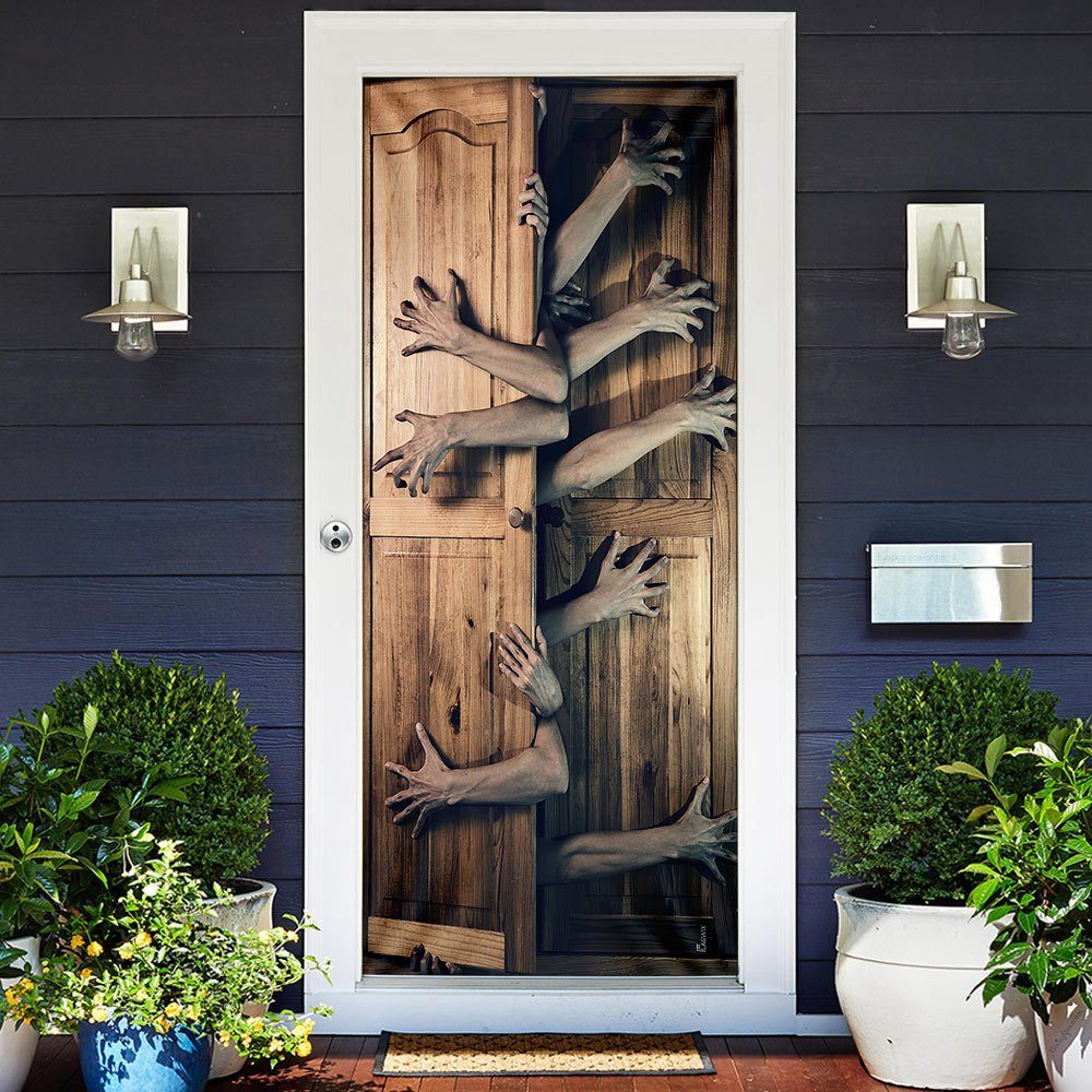 Monsters Behind The Door Halloween Door Cover TRL1231D - Image 3
