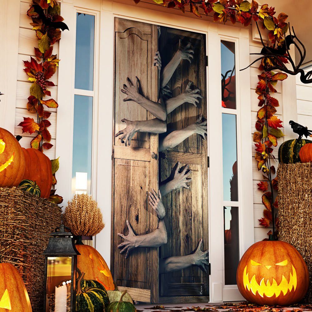 Monsters Behind The Door Halloween Door Cover TRL1231D - Image 2