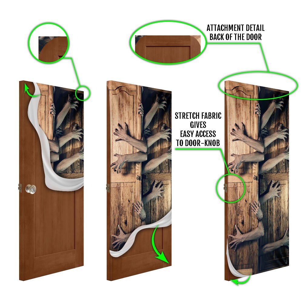 Monsters Behind The Door Halloween Door Cover TRL1231D - Image 5