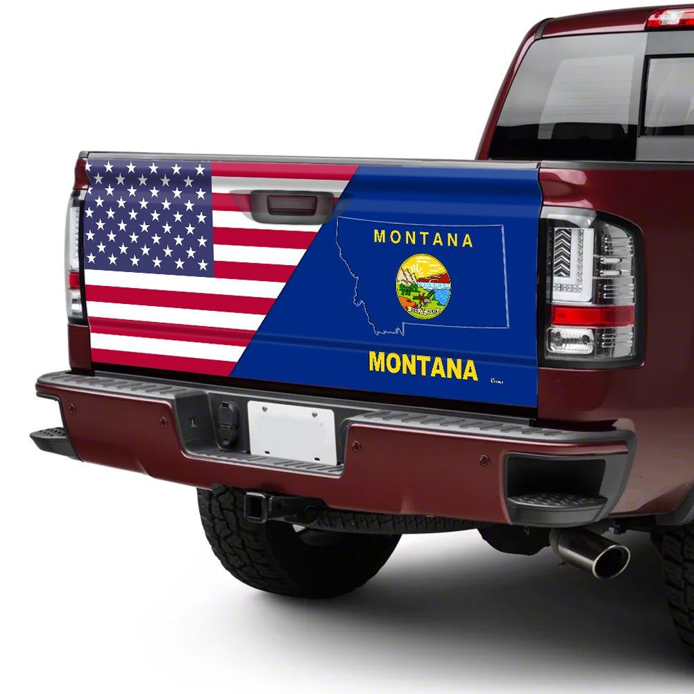 Montana Truck Sticker Wrap Montana American Truck Tailgate Decal Sticker Wrap TRL1699TDv1 - Image 4
