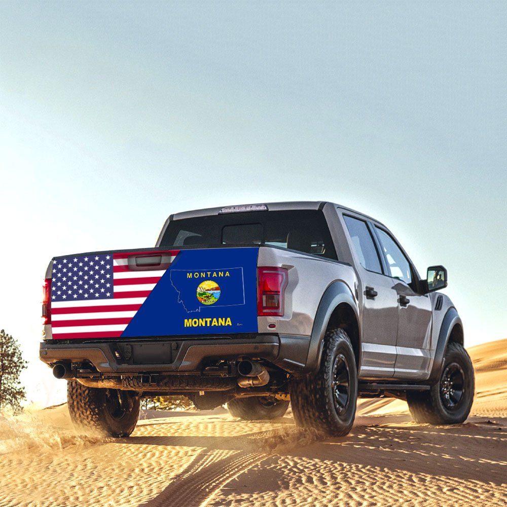 Montana Truck Sticker Wrap Montana American Truck Tailgate Decal Sticker Wrap TRL1699TDv1 - Image 6