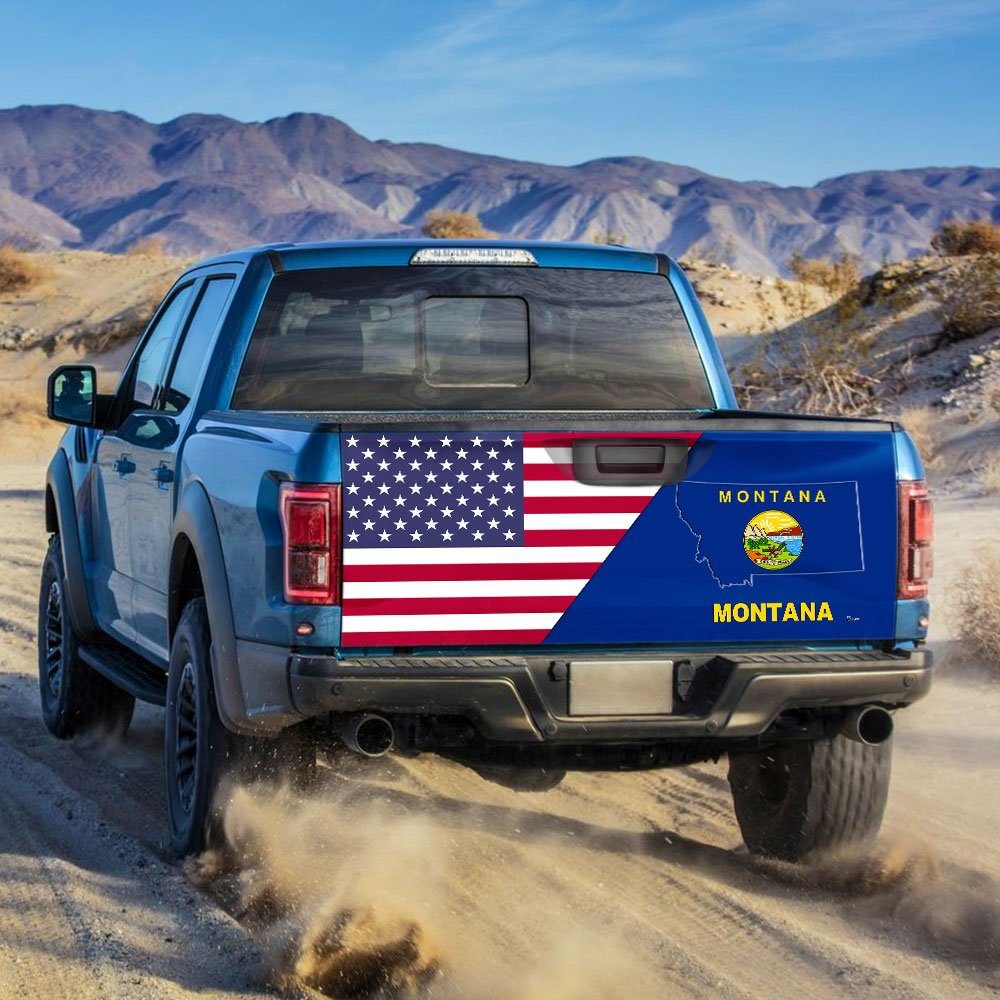 Montana Truck Sticker Wrap Montana American Truck Tailgate Decal Sticker Wrap TRL1699TDv1 - Image 2