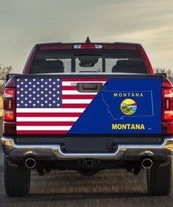 Montana Truck Sticker Wrap Montana American Truck Tailgate Decal Sticker Wrap TRL1699TDv1