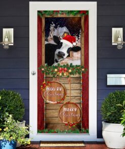 moory christmas cow door cover 8178