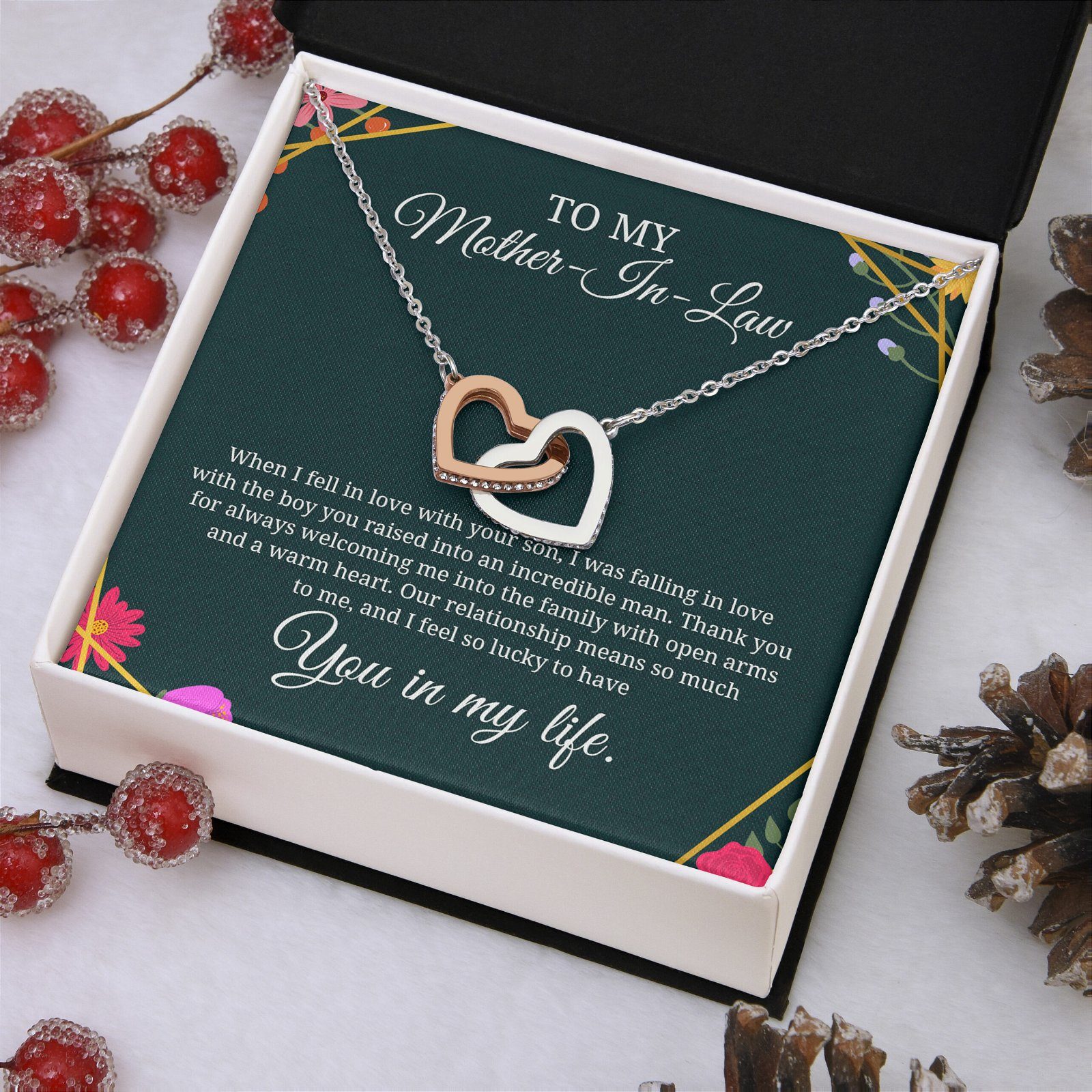 Mother in Law Necklace, Mother-In-Law Gift, Mom Gifts, Mother in Law Christmas Gift, Mother of the Groom Gift, Wedding Gift MLN694NL - Image 2