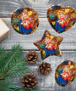 mother mary ceramic ornament 1071