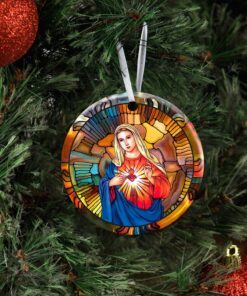 mother mary ceramic ornament 8698