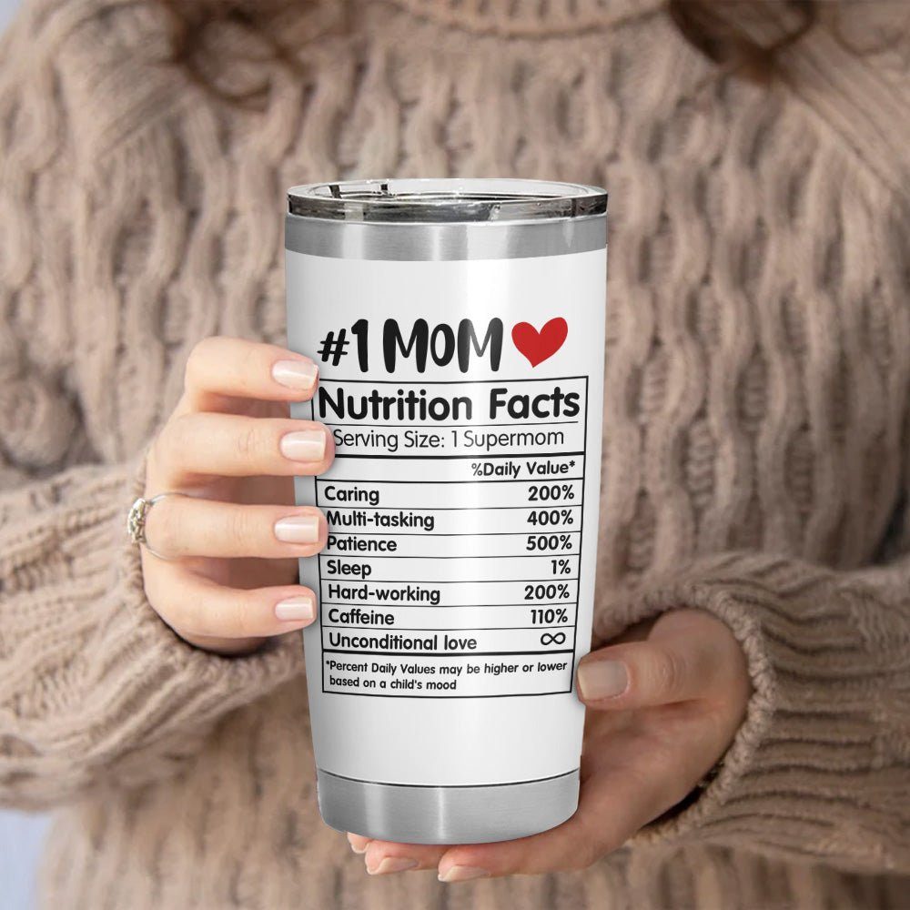Mothers Day Gifts Best Mom Ever #1 Mom 20oz Tumbler - Image 2