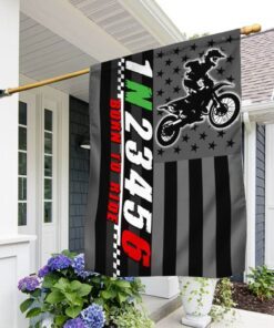 Motorcycle Racing Flag Born To Ride LNT470F