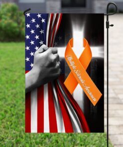 multiple sclerosis awareness ribbon cross american flag qnn528fv4 2193