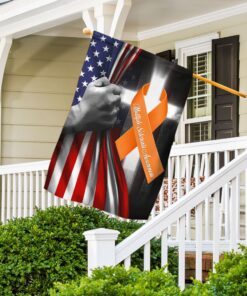 multiple sclerosis awareness ribbon cross american flag qnn528fv4 3317