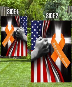 multiple sclerosis awareness ribbon cross american flag qnn528fv4 3890