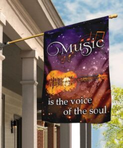 music is the voice of the soul guitar flag 2376