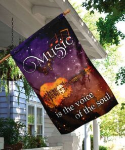 music is the voice of the soul guitar flag 4289