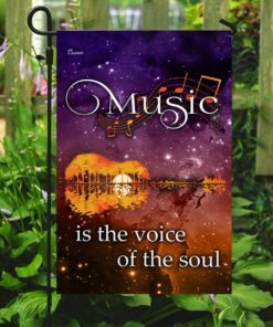 music is the voice of the soul guitar flag 6746