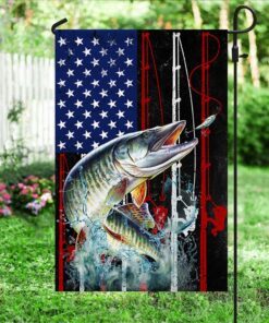 musky fishing flag musky fishing american flag qtr02fv1 5634