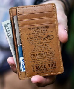 My Boyfriend, My Everything Card Wallet, The Perfect Mens Gift, Gift For Boyfriend, Husband, Christmas Gift, Card Wallet, Leather Wallet for Men Husband Boyfriend, Card Wallet LNT723CWv1