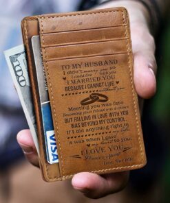 My Husband, I Cannot Live Without You Card Wallet, The Perfect Mens Gift, Gift For Boyfriend, Husband, Christmas Gift, Card Wallet, Leather Wallet for Men Husband Boyfriend, Card Wallet LNT720CW