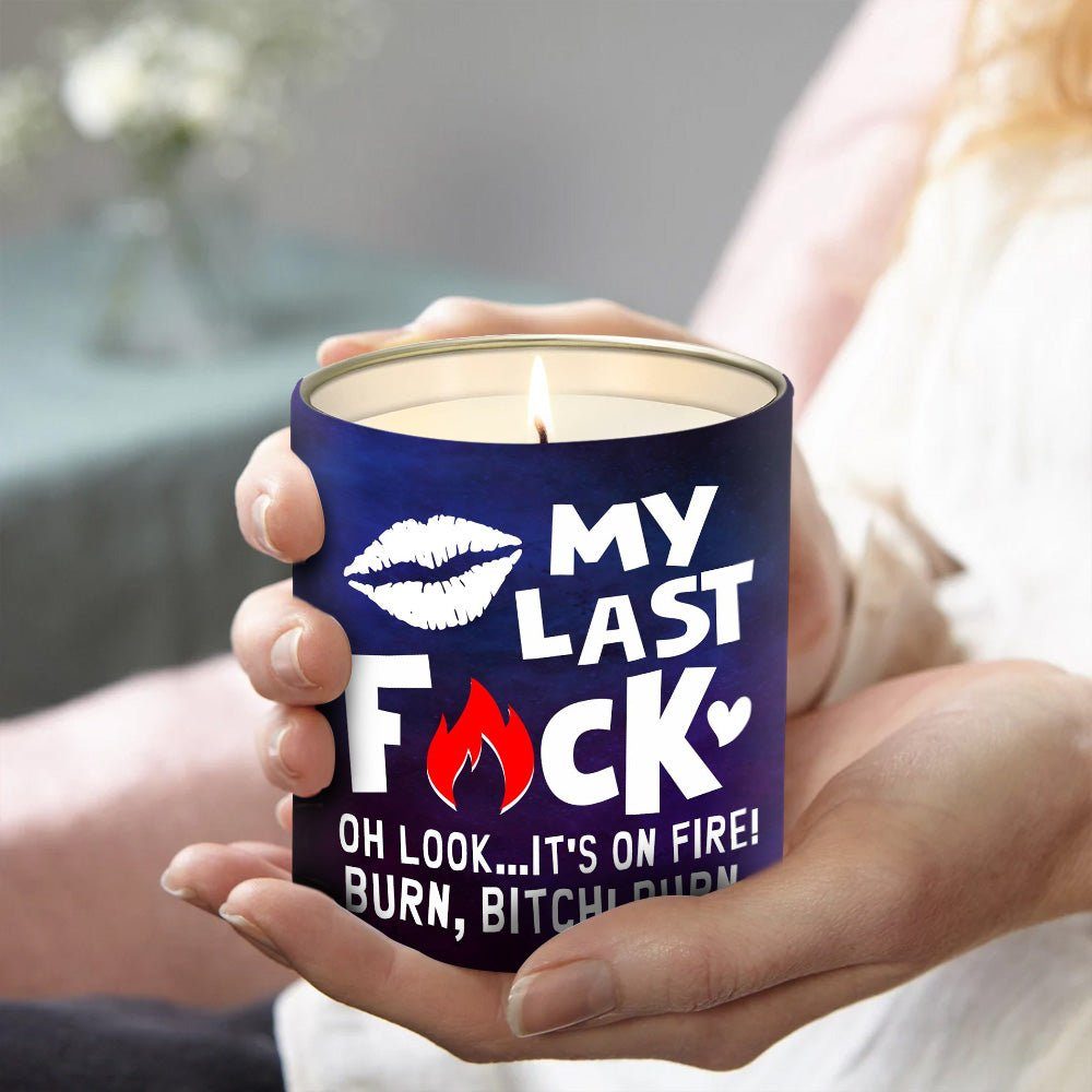 My Last F Funny Gift Candle Lavender Vanilla 10oz Tin Candle - Image 6