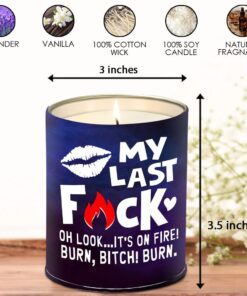 my last f funny gift candle lavender vanilla 10oz tin candle 4231