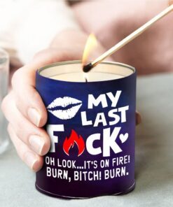 my last f funny gift candle lavender vanilla 10oz tin candle 5496