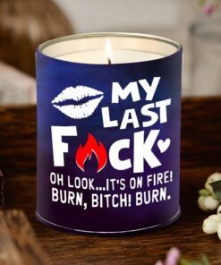 my last f funny gift candle lavender vanilla 10oz tin candle 7003