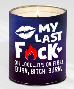 my last f funny gift candle lavender vanilla 10oz tin candle 7203