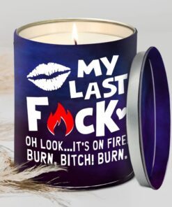 My Last F Funny Gift Candle Lavender Vanilla 10oz Tin Candle