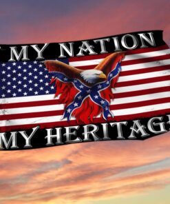 My Nation, My Heritage Confederate American Grommet Flag THB3825GF